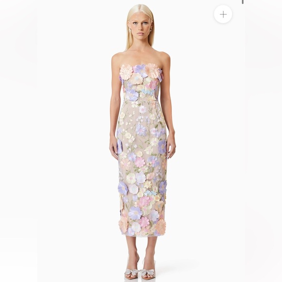 midi dress cut out sides Rihoas Linen Blend Cut Out Midi Dress